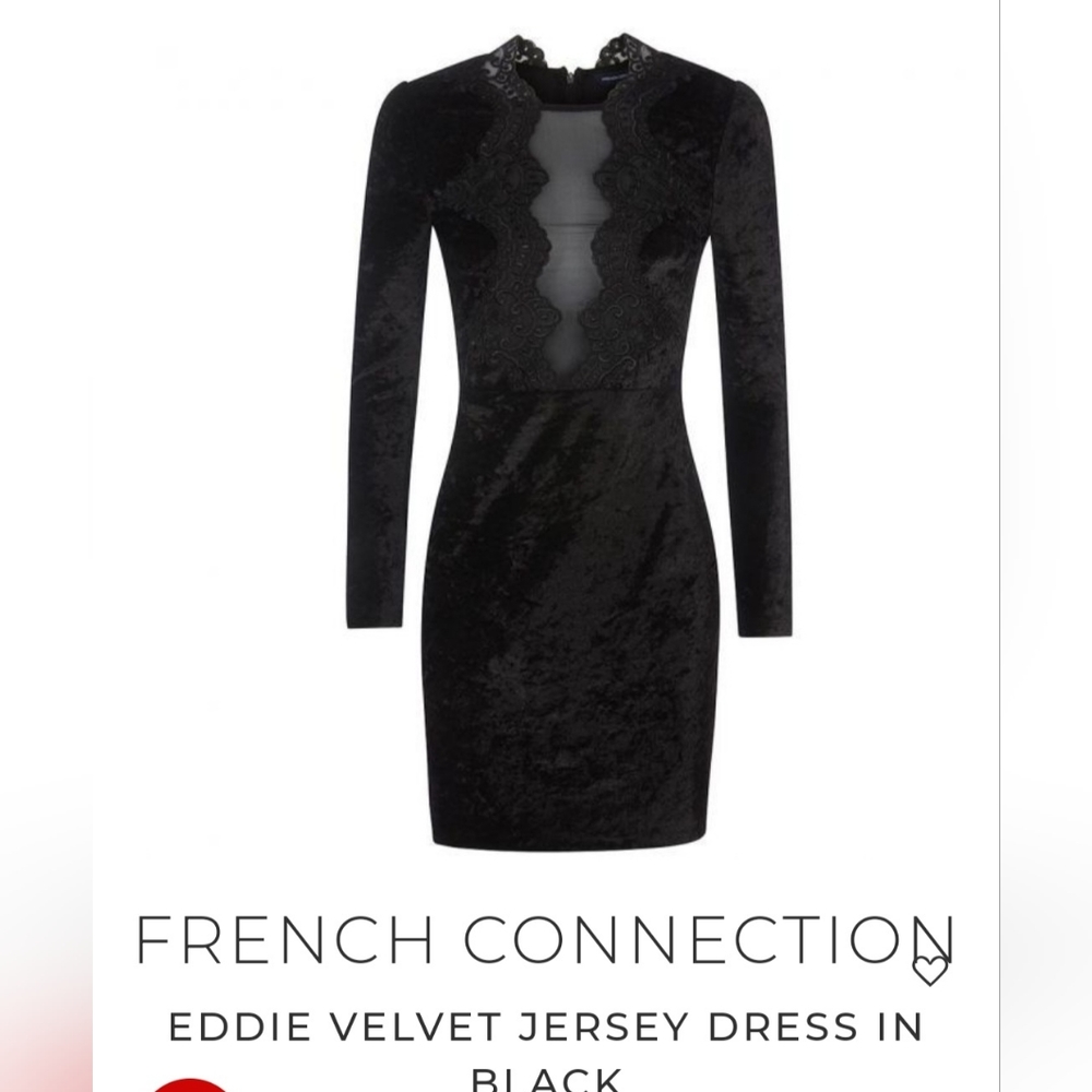 French Connection_Eddy Velvet Jersey Black